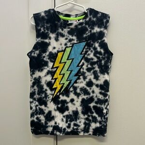 Mish Boys LIGHTNING TIE DYE TANK TOP blue size 5